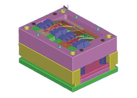 双色模具3D效果图